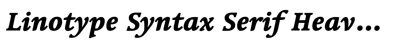 Linotype Syntax Serif Heavy Italic OsF image